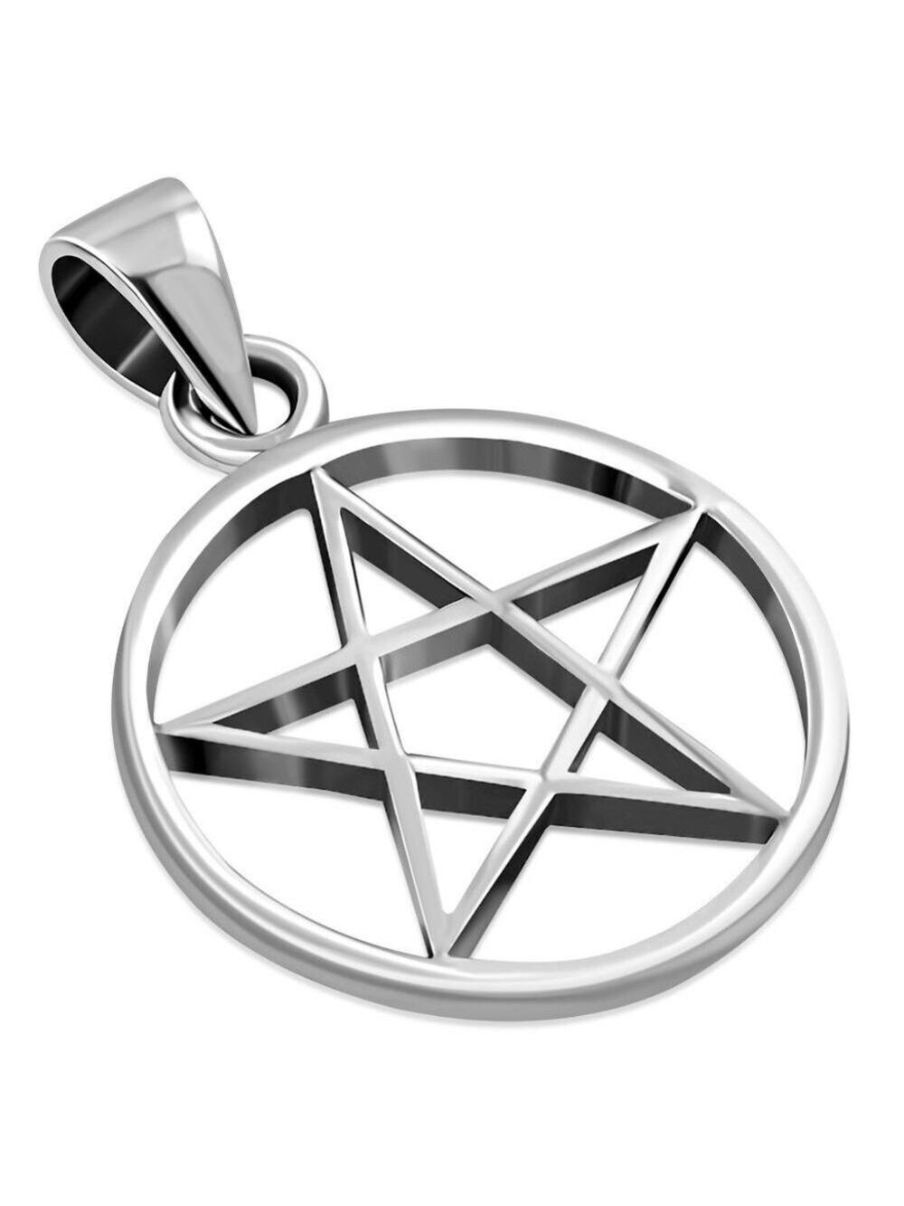 Pendant--Unisex Pentagram Pentacle Sterling Silver